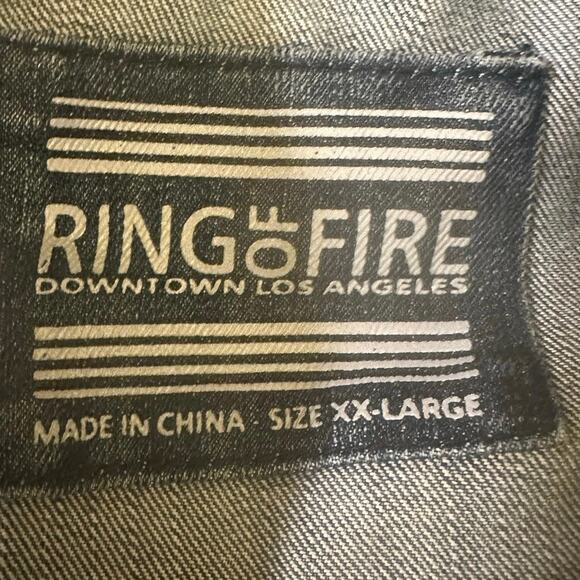 Men’s Ring of Fire Los Angeles Denim Vest XXL - Picture 8 of 8